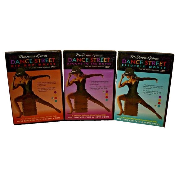 MaDonna Grimes Dance Street Groove to the Moves Set of 3 DVD Workout Videos - Picture 1 of 8